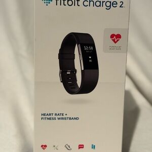 NIB Fitbit Charge 2 Black Heart Rate Wristband